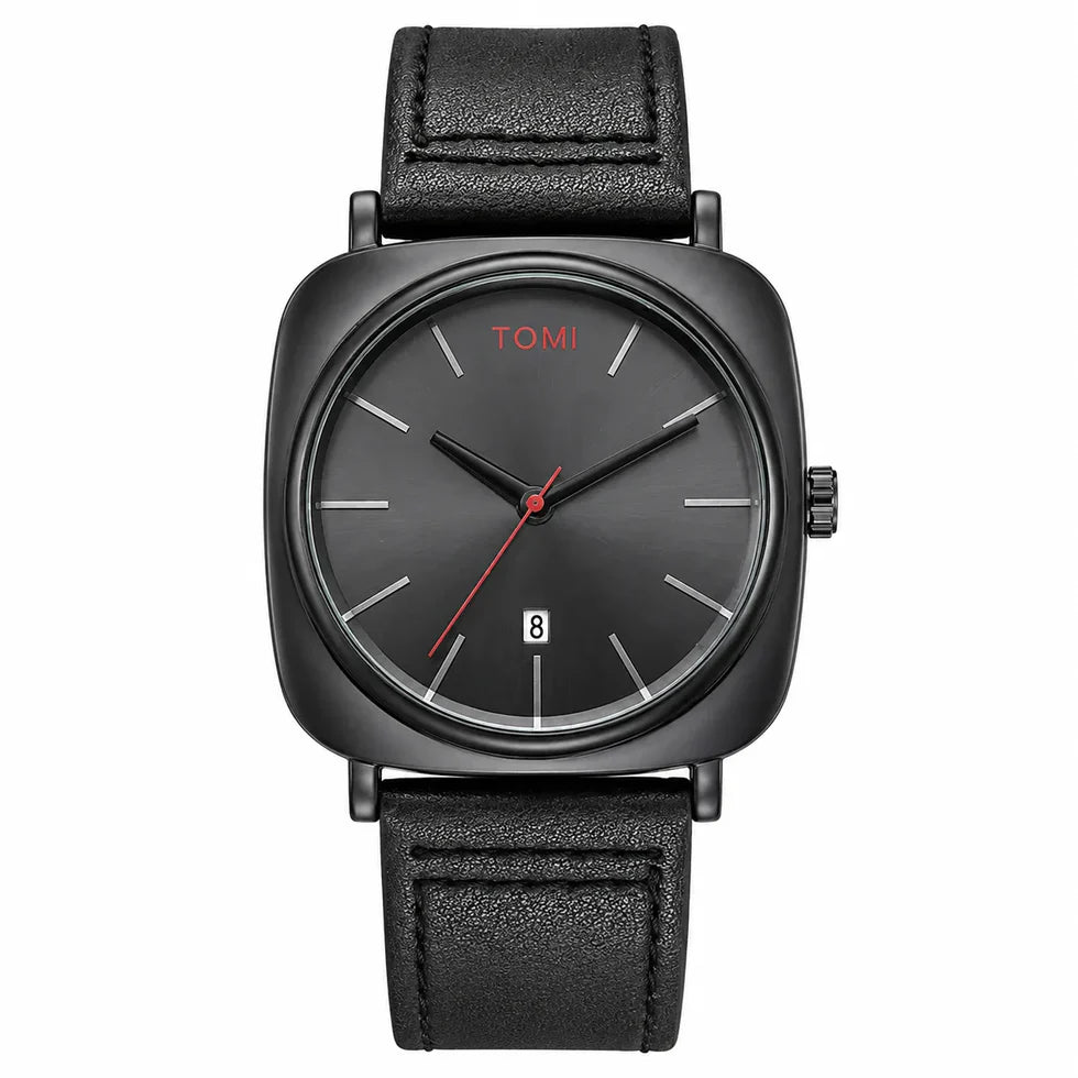 TOMI T-084 Men’s Luxury Business Watch – Quartz Movement & Date Display – Premium Leather Strap